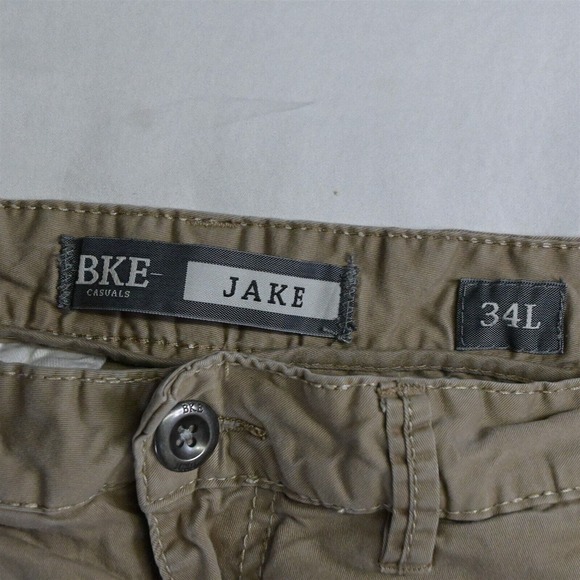 Buckle BKE 34 x 34 Khaki‎ Jake Straight Chino Stretch Pants - Picture 3 of 5